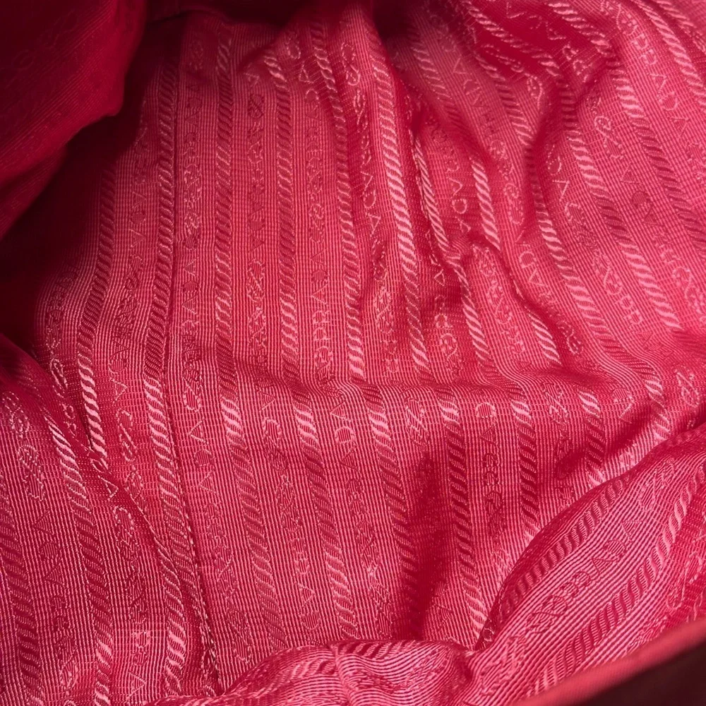 Prada Fiocco Bow Tessuto/Nylon Tote Bag Red